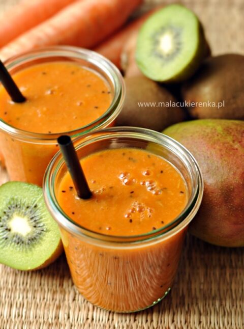 Smoothie Z Mango Kiwi I Marchewk Ma A Cukierenka