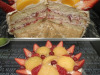 Tort z truskawkami i brzoskwiniami