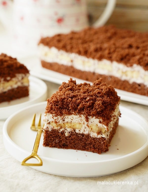 Ekspresowe ciasto na niedzielę – Ciasto stracciatella z bananami 5