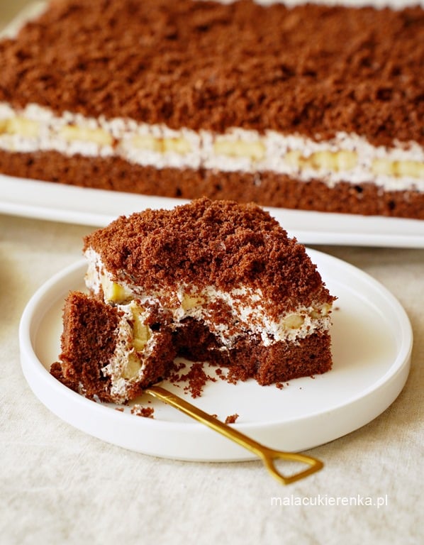 Ekspresowe ciasto na niedzielę – Ciasto stracciatella z bananami 4