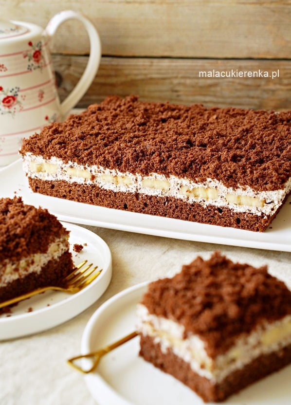 Ekspresowe ciasto na niedzielę – Ciasto stracciatella z bananami 3